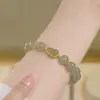 Pulseira Fulu Feminina Luxo Leve Design de Nicho Jade Hetian Sintético Novo Estilo Pulseira de Cabacinha para Presente de Aniversário de Namorada Joias