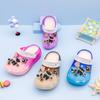 Conjunto Nuevo Genial Brillante Suela Gruesa Antideslizante Luminoso Zapatos de Cueva Oso Blanco y Negro de Dibujos Animados Moda Pantuflas Baotou