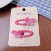 Nuevo clip de flequillo de lunares dulces estilo coreano para niñas, scrunchie colorido versátil, anillo para el pelo tipo pinza BB lateral