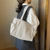 Bolso de hombro de pana sencillo e informal de moda, nuevo bolso de mano de otoño 2024, bolso cruzado para estudiantes y mujeres.