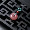 Pingente de Vidro Estilo Chinês Imitação de Jade Borboleta Vagem de Lótus Pequeno Charme Acessório DIY Feito à Mão Pulseira Broche Hanfu Qipao