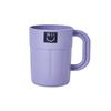 Vaso de Enjuague Bucal de Plástico Engrosado con Asa Pegatina de Sonrisa Vaso para Cepillo Color Sólido Hogar Vaso para Cepillo de Dientes Inodoro Vaso para Cepillo de Dientes