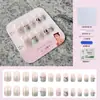Venta Directa Personalizada de Fábrica Uñas Cortas, Medias y Largas para Manicura, Uñas Portátiles de Fototerapia Hechas a Mano, Pegatinas para Uñas, Estilo de Lujo Accesible 24 Piezas