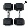 Super fábrica en stock exportación comercio exterior mancuernas hexagonales recubiertas en libras, hierro fundido, equipo de gimnasio para hombres para entrenamientos en casa