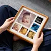 Marco de Fotos de Madera Maciza de 9 Cuadrículas de Gama Alta para Exhibición, Creativo para Pareja, Aniversario de Boda, Foto DIY