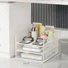 Organizador de archivos para debajo del escritorio, estante de almacenamiento vertical para documentos y archivos A4 para estaciones de trabajo de oficina, gabinete de almacenamiento de oficina vertical