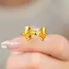 Yuhong 2024 Nuevo Anillo de Lazo Anillo Abierto Diseño de Nicho de Moda Elegante Ins Regalo de Gama Alta