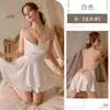 Kamai Xue Pijama Sexy Estilo Puro Deseo Seda de Hielo Espalda Descubierta con Tirantes Vestido Camisola Bata de Espalda Descubierta Set de Ropa para el Hogar 2220