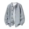 Cardigan de Tricô Solto com Ombro Caído Venda Quente Transfronteiriça Venda Direta da Fábrica Tricô Masculino Pode Ser Bordado