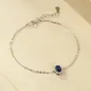 Bajo el Árbol Banyan Pulsera de Plata de Ley S925 Vintage Francés con Piedras Preciosas para Mujer, Lujosa y Exquisita, Chapada en Oro, Joyería de Mano Simple