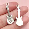 Pingente Liga de Metal Instrumento Musical Prata Antiga Nota Musical Guitarra Violino Microfone Pulseira Colar DIY Acessórios de Joias