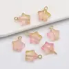 Colgante de Estrella de Cinco Puntas Fresco y Colorido Estilo Coreano con Aretes Colgantes, Colgante de Collar, Joyería Hecha a Mano para DIY, Accesorios de Material de Vidrio