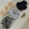 Goma para el pelo de lunares simple y elegante con un toque de alta gama, scrunchie grande, estilo coreano, cuerda para el pelo estilo perezoso para mujer que no daña el cabello