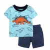 Comercio Exterior Ropa Infantil Verano Nuevo Transfronterizo Al por Mayor Hombres y Mujeres Bebé Manga Corta Pantalones Cortos Camiseta Conjunto de Dos Piezas