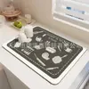 Tapete absorbente para encimera de cocina, tapete de secado de diatomeas suave, tapete de secado de vajilla de escritorio, tapete de mesa lavable, tapete de barra