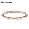 Pulseira Mobius Europeia e Americana de Luxo Leve com Cristais Pave Elementais Swarovski com Diamantes e Mosquitinho