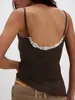 Nuevo producto Y2K transfronterizo: camisola de verano para mujer con diseño de patchwork, estilo chica picante, dobladillo irregular, top exterior puro y seductor