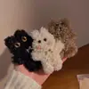 Bonito de pelúcia dos desenhos animados hairpin urso marrom boneca outono e inverno lado clipe patch bb clipe quebrado clipe de cabelo doce cocar