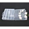 Caja divisoria rectangular de 4 rejillas, caja de plástico PP transparente con asa, caja de almacenamiento plegable para piezas de hardware R508