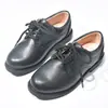 Zapatos de Cuero para Niños con Cordones Negro Mate Zapatos de Rendimiento para Niños Etiqueta de Izamiento de Bandera para Niños Grandes Zapatos Escolares de Rendimiento para Estudiantes