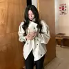 Trench coat curto duplo abotoamento gola alta retro Dongdaemun coreano para mulheres, top casual solto de outono 19400