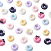 Accesorios de Arte de Uñas de Dibujos Animados de Rosquilla con Lazo de Gatito Color Macarrón Accesorios de Uñas Portátiles Funda para Teléfono Móvil Accesorios de Bricolaje