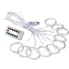 Luzes Decorativas LED Novas Transfronteiriças Coração Girly Fio de Cobre Cortina Luzes Decoração de Quarto Decoração de Feriado Cores Céu Estrelado