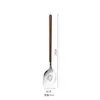 Acero Inoxidable 304 Mango de Madera para Alitas de Pollo Cuchara para Fondue Espátula de Cocina Creativa Cuchara para Servir Cuchara para Sopa Ramen Cuchara Ranurada