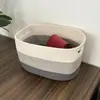 Cesta Popular de Corda de Algodão para Roupas Sujas da Amazon Sala de Estar Quarto Cesta de Armazenamento Tecida em Corda de Algodão Cesta Dobrável Armazenamento Tecido Armazenamento