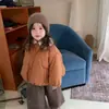 Ropa Infantil Estilo Coreano 2026 Invierno Niñas Moda Gruesa Forrada de Felpa Algodón Chaqueta Niña Pequeña Elegante Dibujos Animados Casual Abrigo de Algodón Ropa de Abrigo