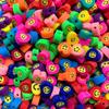 Contas de Girassol Sorridentes de Argila Macia Acessórios para Joias DIY Corrente para Celular Acessórios Tipo Flor Material da Conta