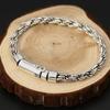Pulsera de plata esterlina 925 al por mayor, personalidad, plata tailandesa retorcida para hombre, popular cadena de muñeca Joker, regalo de cumpleaños, joyería