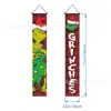 Temu Gran Venta Serie de Banderas Dobles Navideñas Impresión de Alta Definición Papá Noel Muñeco de Nieve Banderín Decorativo para Pasillo