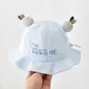 Gorro para Bebé Recién Nacido Súper Lindo Lindo Primavera y Otoño Delgado Sombrero de Pescador Niña Verano Sombrilla Protector Solar Sombrero Cubo