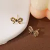 Estilo Coreano Nuevo Famoso de Internet Pendiente de Clip para Oreja con Lazo para Mosquitos Pendientes de Moda de Lujo Ligero para Mujer Pendientes de Tendencia Exquisitos Venta al por Mayor