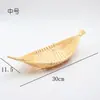 Decoración de Plato para Sashimi Japonés, Adorno para Plato, Cesta Tejida, Barbacoa, Mariscos, Plato Decorativo Tejido de Bambú, Adornos Pequeños, Herramientas