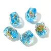 Hanyuyuan Polvo de Lámina de Vidrio de Forma Irregular de Colores Cuentas Sueltas Accesorios DIY Artesanías de Cuentas Accesorios para Joyería Cuentas de Vidrio