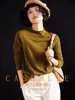 Suéter sin costuras Shima Sei Tejido de cachemir para bebé Ropa de punto para mujer Cuello alto con borde enrollado Lana Holgado Capa interior Camiseta básica