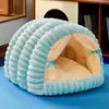 Cama nueva para gato, cálida para el invierno, semicerrada, diseño de villa lujosa, proporciona una sensación de seguridad, adecuada para perros y gatos, venta al por mayor para ventas transfronterizas