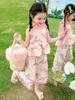 Conjunto de Chaleco de Verano para Niñas 2026 Nuevo Estilo Coreano Moderno Celebridad de Internet Infantil Conjunto de Dos Piezas con Borde de Volantes