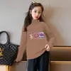 Y2580# Camiseta Básica de Cuello Medio para Mujer Otoño e Invierno Terciopelo Alemán Top Versátil Camiseta Interior para Bebé Niña Estilo Occidental