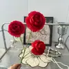 Simulación Boda China Nueva Arreglo de Boda Arreglo Rojo Fondo Rojo Material de Flores Banquete de Bodas de Nicho Arte Floral de Simulación