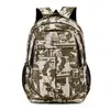 Mochila de tecido Oxford de grande capacidade camuflada para homens, mochila de viagem ao ar livre, mochila casual multifuncional para o dia a dia, para computador