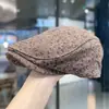 Boina francesa de gran circunferencia de cabeza para mujer, de primavera y otoño, antidesgaste, estilo antiguo, con cara visible, sombrero pequeño de pintor negro, estilo vendedor de periódicos.