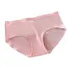 Roupa Íntima Feminina Sem Costura Personalizada, Novo Estilo Cintura Média com Forro de Algodão Antibacteriano, Calcinhas Lisas para Mulheres