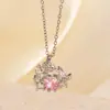 Moda Transfronteriza Accesorios de Flor de Tulipán Collar Estilo Dulce Colgante Pequeño de Flor Fresca Cadena para Suéter Versátil con Temperamento