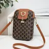 Bolsa de Celular Estampada Clássica 2025 Novas Bolsas Femininas Bolsa Pequena Simples Feminina Bolsa Transversal Pequena Casual Estilo Ocidental