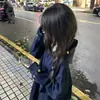 Sudadera con capucha bordada floral de otoño e invierno para mujer, chaqueta casual gris suelta con cremallera y estampado floral