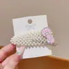 2025 Nuevo Pinza para el Cabello con Flequillo de Lazo de Gato Kt Pinza para el Cabello de Perla Pinza Bb Femenina Adorno para el Cabello Pinza Lateral Pinza