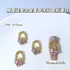 Estilo Japonés Nuevo Arte de Uñas Aleación Joyería Perla Cadena Ovalada Pedrería Diamante Deslumbrante Celebridad de Internet Decoración de Uñas Venta al por Mayor